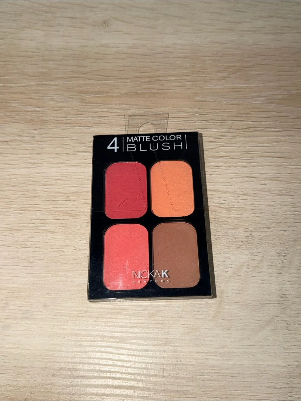Nicka K 4-Shade Matte Blush Palette - Pink, Coral, Peach, Brown